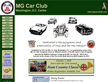 Tablet Screenshot of mgcarclubdc.com
